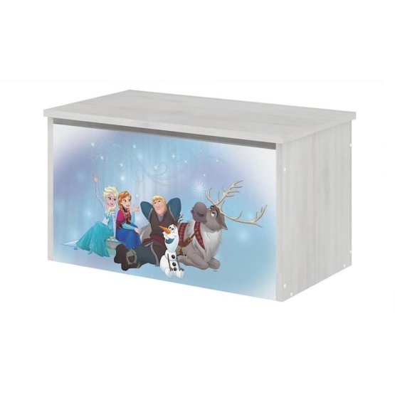Lesena skrinja za igrače Disney - Ledeno kraljestvo - dekor norveškega bora