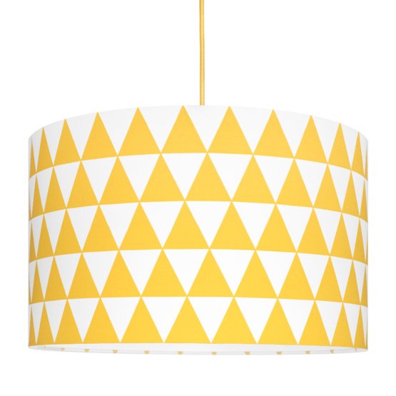 Trikotna tekstilna viseča svetilka - rumena