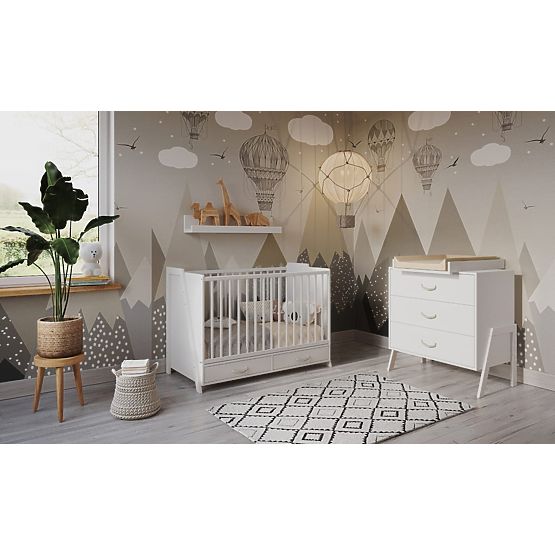 2v1 Posteljica in pisalna miza CONE 120x60 - WHITE