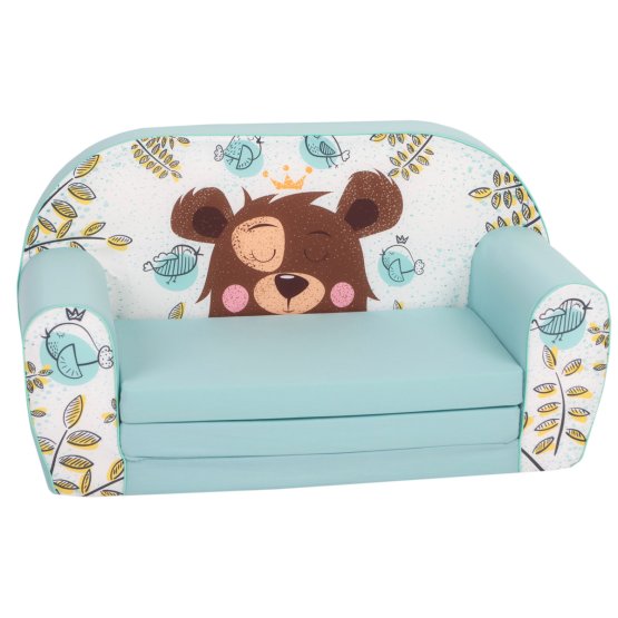 Otroška sedežna garnitura Speči medvedek - turkizna