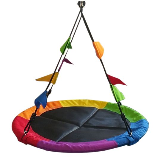 2Kids Toys Gugalnica Štorkljino gnezdo z zastavicami barvna