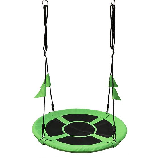 2Kids Toys Gugalnica Štorkljino gnezdo z zastavicami zelena