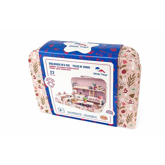 2Kids Toys Hiška za punčke v kovčku Kuhinja