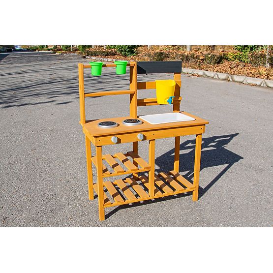 2Kids Toys Lesena vrtna kuhinja z umivalnikom