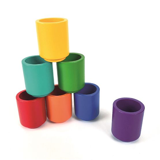 2Kids Toys Mavrične kroglice in skodelice 7 barv