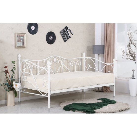 Otroška kovinska postelja Sumatra 200x90 cm - bela