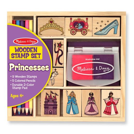 Melissa & Doug - Set lesenih znamk Princess