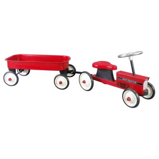 Bouncer Traktor s prikolico - rdeč