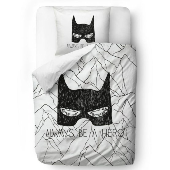 Gospod. Posteljnina Little Fox Batman - Vedno bodi junak - odeja: 135 x 200 cm blazina: 60 x 50 cm