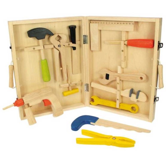 Leseni kovček za orodje Bigjigs Toys
