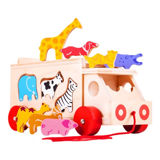 Bigjigs Toys Lesen avto z živalmi