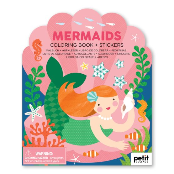 Petit Collage Mermaid pobarvanka z nalepkami
