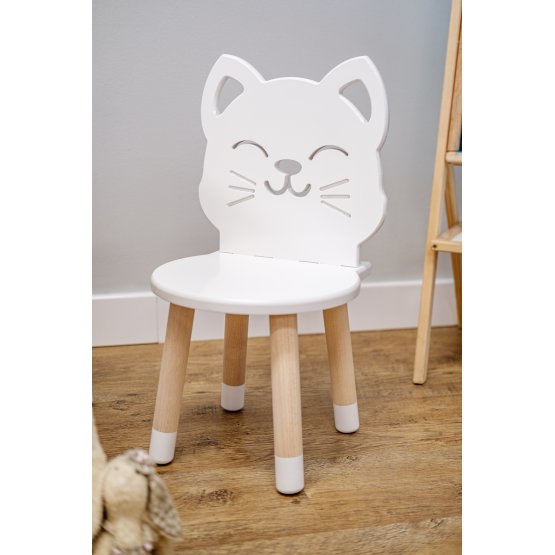 Otroški stol - Cat - bel