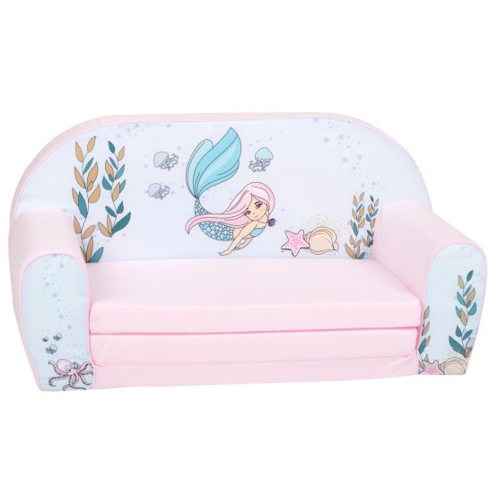 Otroški kavč Sirena - roza-bela