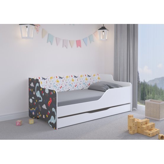 Dnevna postelja za otroke LILU 160 x 80 cm - Dinozavri