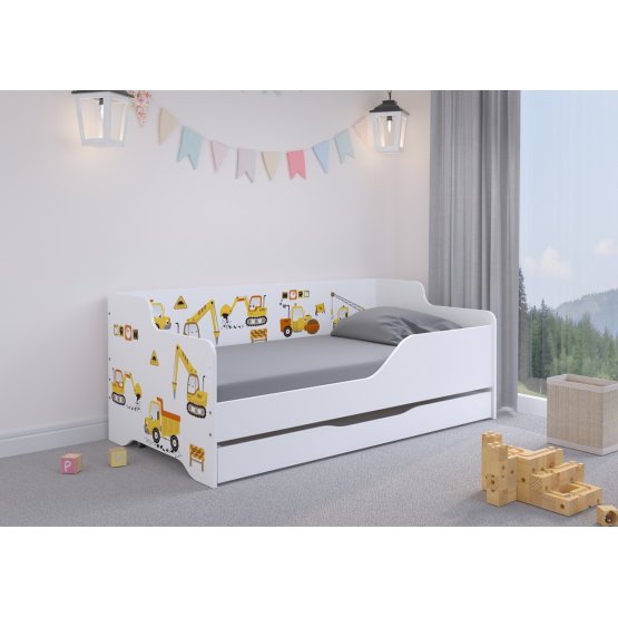 Dnevna postelja za otroke LILU 160 x 80 cm - Gradbišče