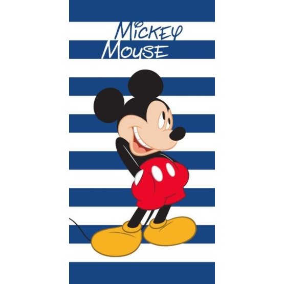Otroška brisača Mickey Mouse - modro-bela