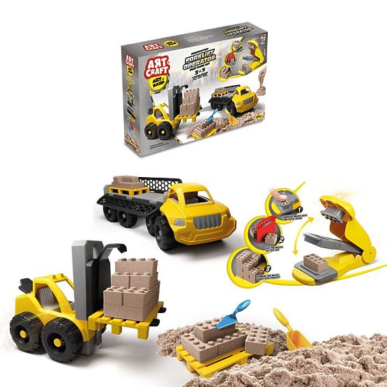 ART CRAFT Set kinetičnega peska - Ustvarjaj, gradi, razstavljaj