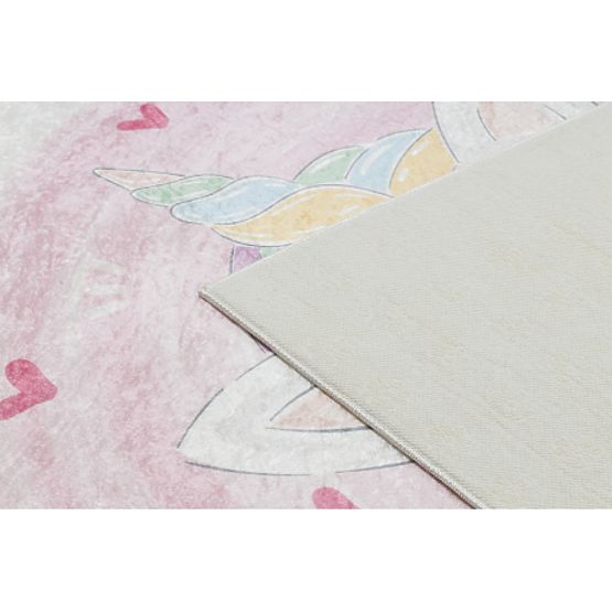 BAMBINO 1128 pralna preproga Samorog za otroke proti zdrsu - krem