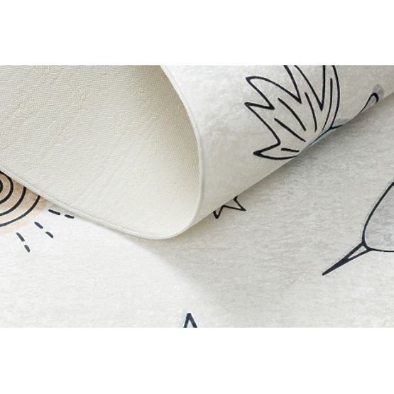 BAMBINO 1278 pralna preproga Vesoljska raketa za otroke proti zdrsu - krem