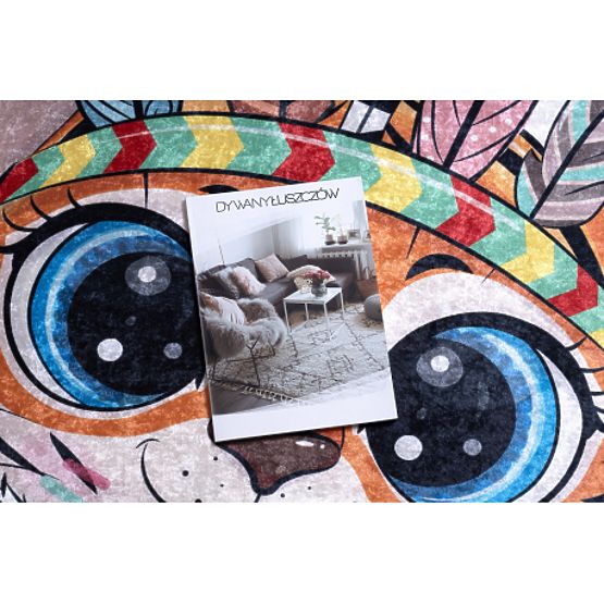 BAMBINO 1960 pralna preproga Tiger, Indijan za otroke proti zdrsu - bela