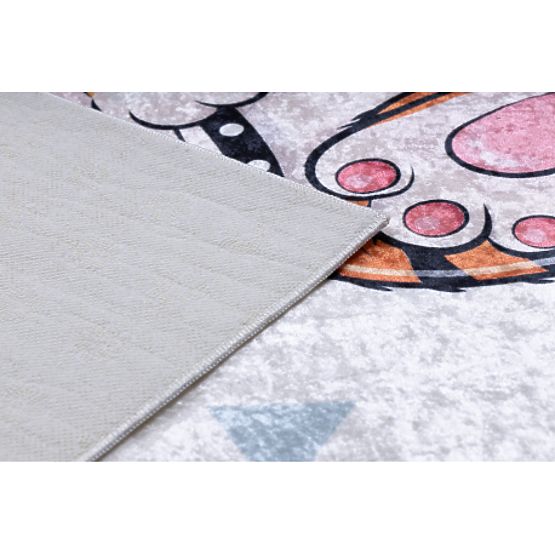 BAMBINO 1960 pralna preproga Tiger, Indijan za otroke proti zdrsu - bela