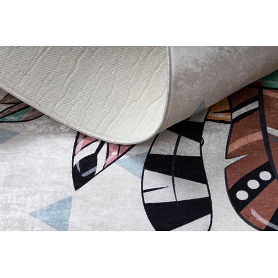 BAMBINO 1960 pralna preproga Tiger, Indijan za otroke proti zdrsu - bela