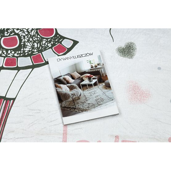 BAMBINO 2644 pralna preproga Deklica, samorog za otroke proti drsenju - bela / roza