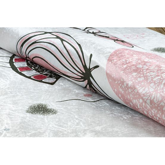 BAMBINO 2644 pralna preproga Deklica, samorog za otroke proti drsenju - bela / roza