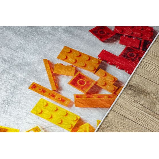 BAMBINO 38480 pralna preproga za otroke proti zdrsu - siva / rumena