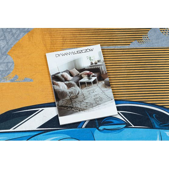 BAMBINO 41730 pralna preproga Avto, dirka za otroke proti zdrsu - siva/modra