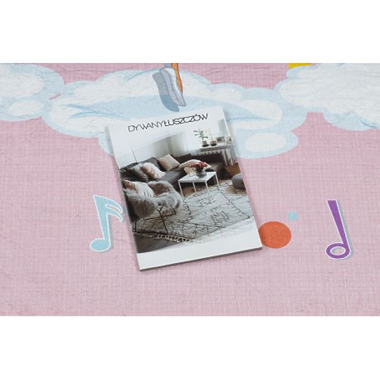 BAMBINO 41870 pralna preproga Baletka, mavrica za otroke proti zdrsu - roza