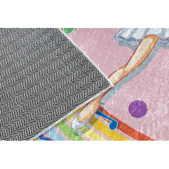 BAMBINO 41870 pralna preproga Baletka, mavrica za otroke proti zdrsu - roza