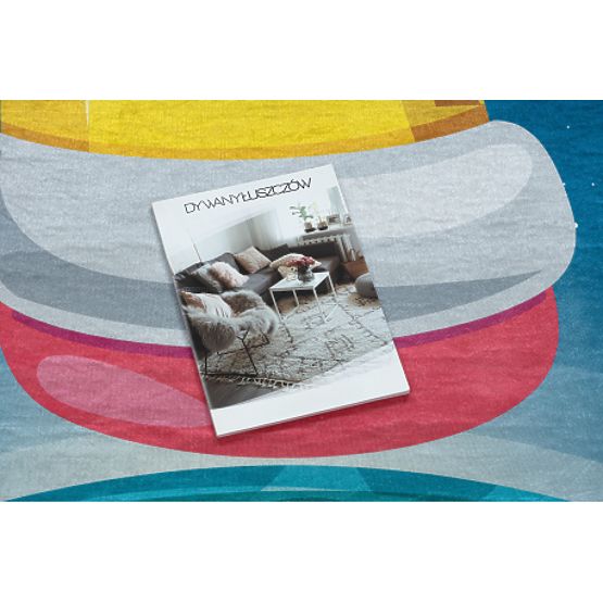 BAMBINO 42810 pralna preproga Raketa, planeti za otroke proti zdrsu - modra / rjava