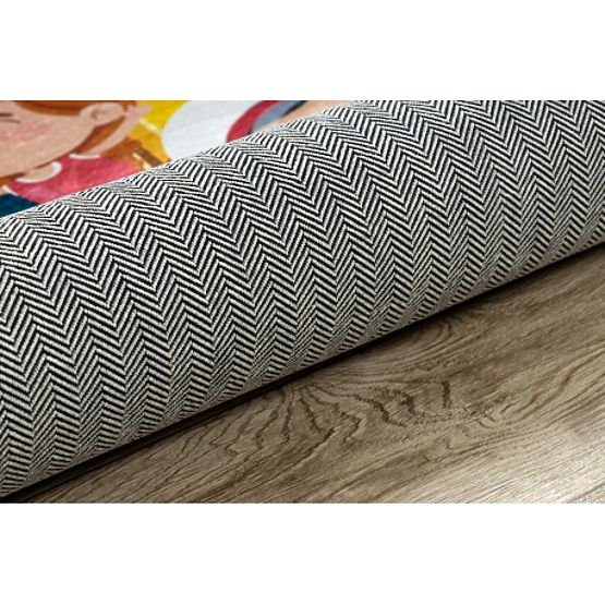 BAMBINO 42810 pralna preproga Raketa, planeti za otroke proti zdrsu - modra / rjava