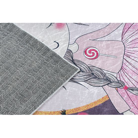 BAMBINO 48060 pralna preproga Princesa, zvezde za otroke proti zdrsu - roza