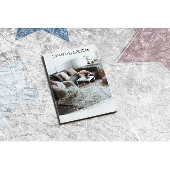 BAMBINO 48130 okrogla pralna preproga Zvezde za otroke proti zdrsu - bež / siva