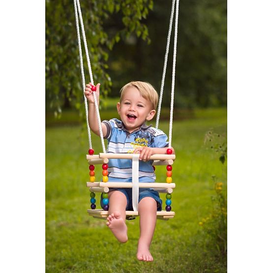 Barvita lesena gugalnica do 30 kg