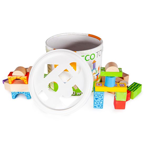 Barvni leseni bloki 50 kosov