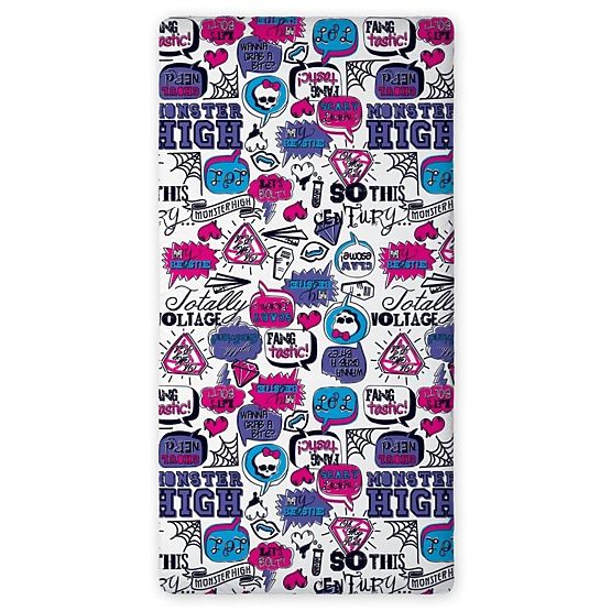 Bavlněné prostěradlo Monster High + ZDARMA povlak na polštář Monster High