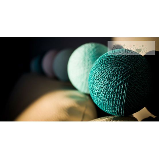 Bavlněné svítící LED kuličky Cotton Balls - fresh love