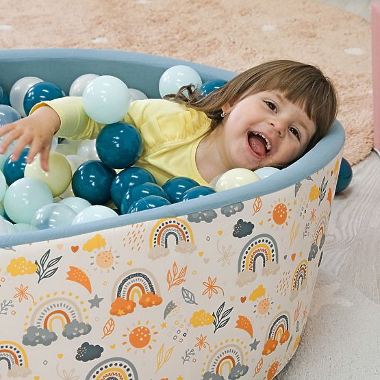 Suhi bazen z žogicami Rainbow + 200 žogic