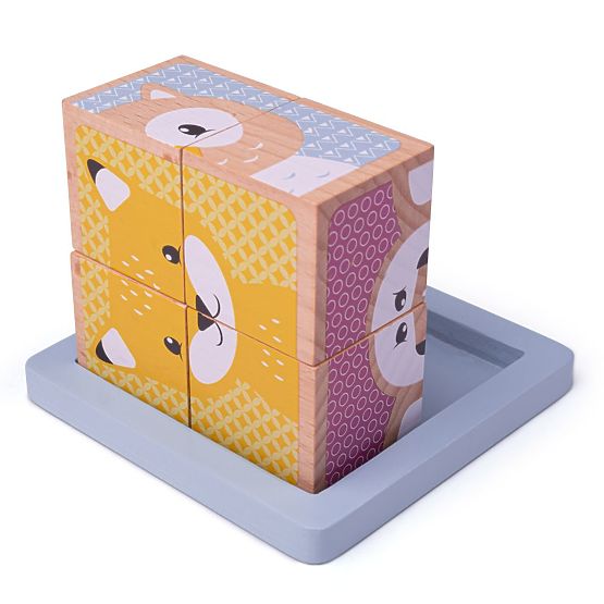 Bigjigs Baby Lesene kocke Woodland
