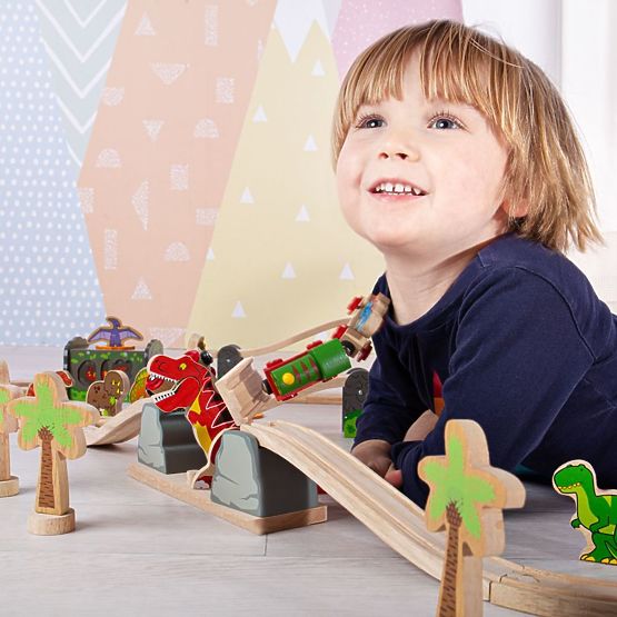 Bigjigs Rail Bridge s T-Rexom