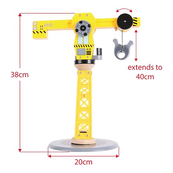 Bigjigs Rail Crane in gradbeni stroji