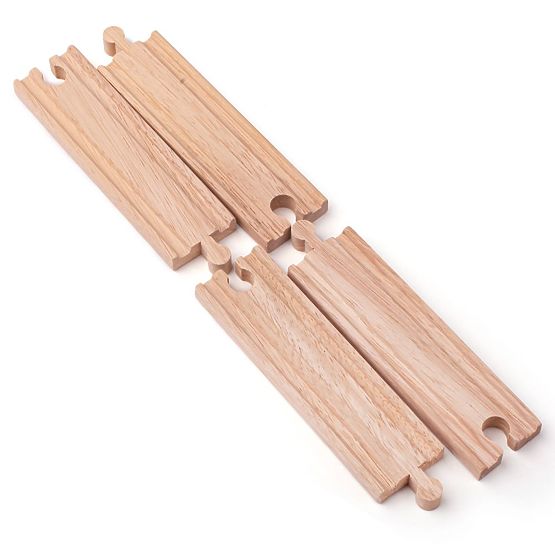 Bigjigs Rail Dolge ravne letve 21 cm 4 kos
