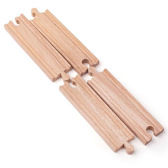 Bigjigs Rail Dolge ravne letve 21 cm 4 kos