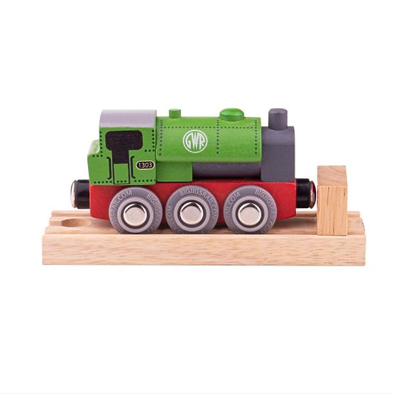 Lesena lokomotiva Bigjigs Rail GWR zelena