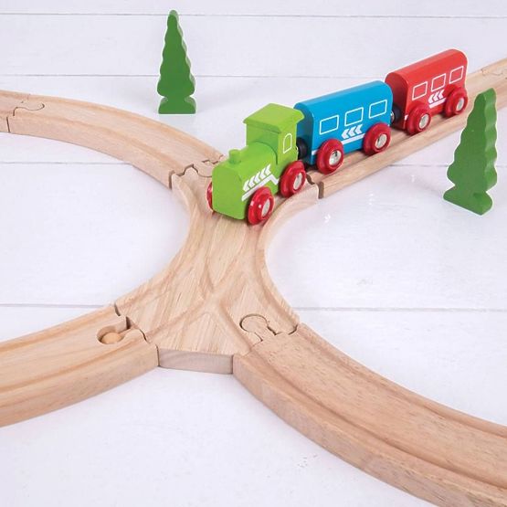 Bigjigs Rail Kombinirano simetrično stikalo 2 kos