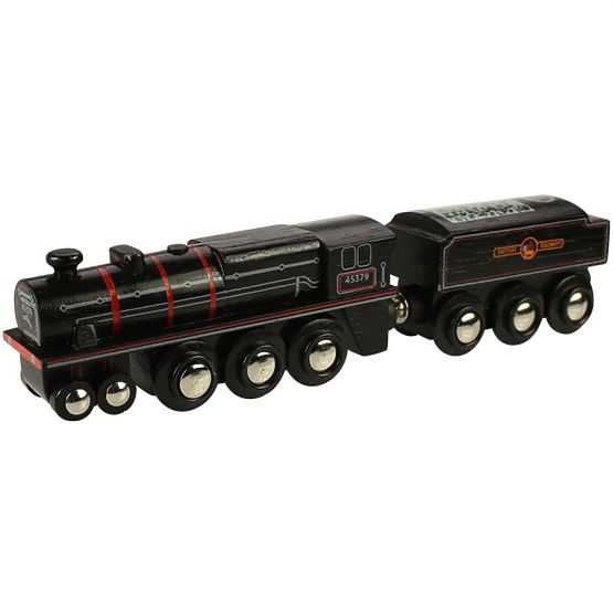 Bigjigs Rail Lesena replika motorne lokomotive Black 5
